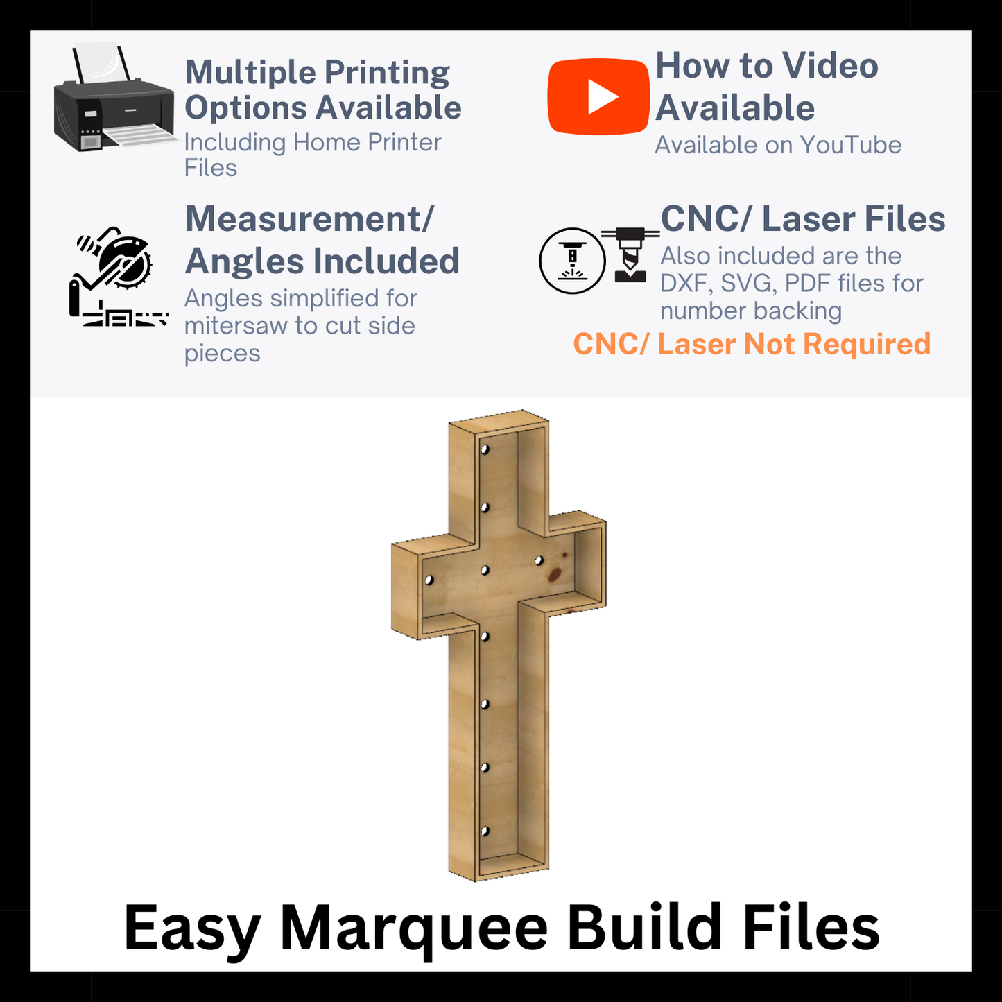 Marquee Cross Measurement Plans 4ft Tall
