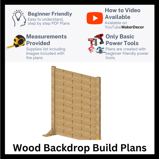 Wood Backdrop PLANS with Measurements
