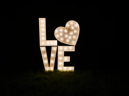 Marquee Package (Love Heart) Full Measurement Plans 4ft Tall Directions Digital Download