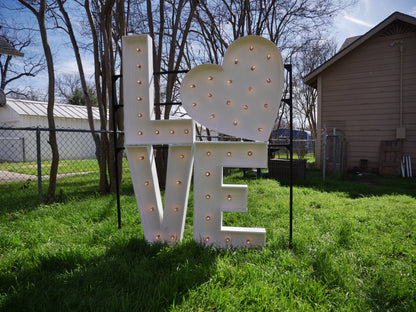 Marquee Package (Love Heart) Full Measurement Plans 4ft Tall Directions Digital Download