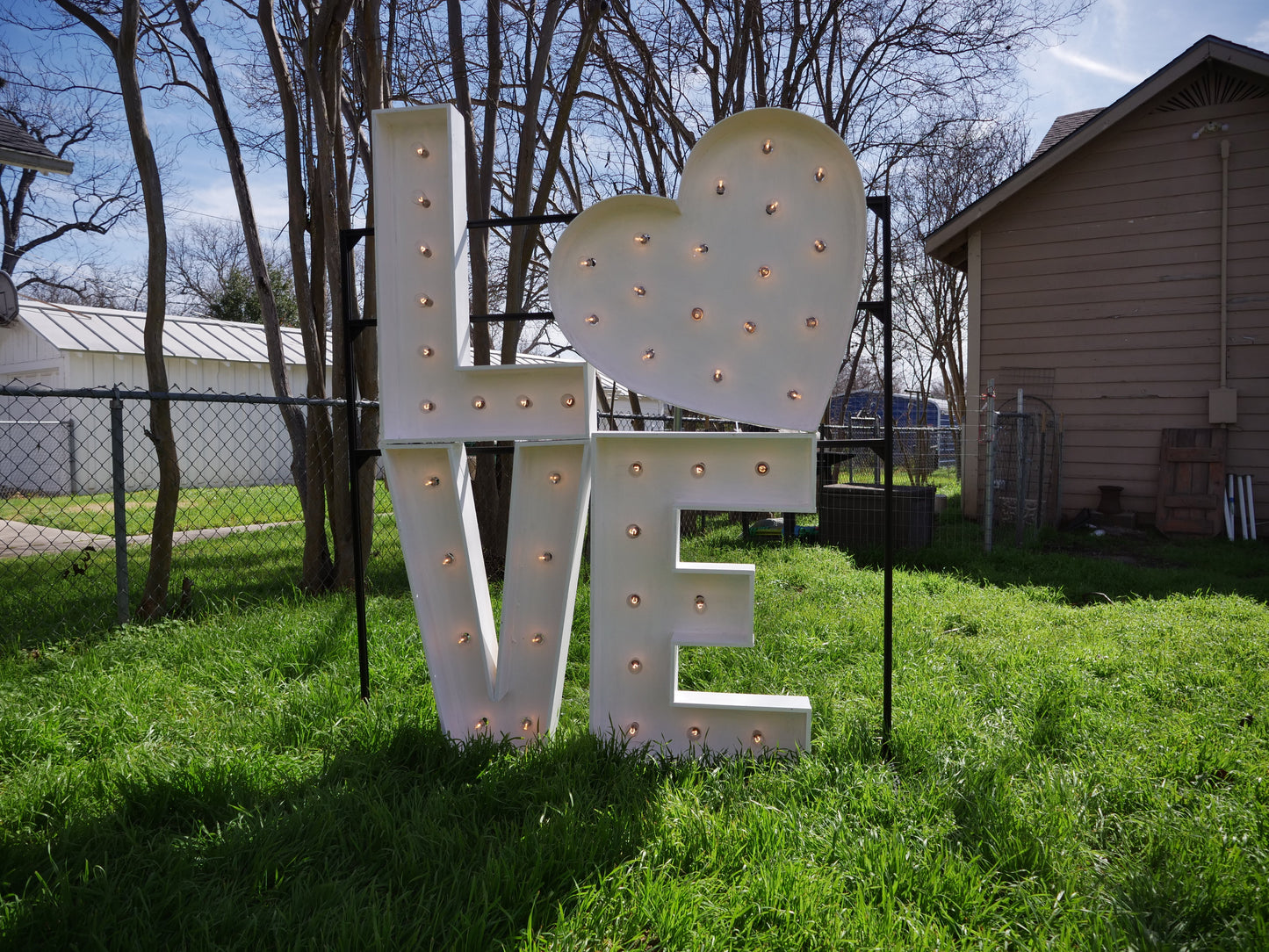 Marquee Package (Love Heart) Full Measurement Plans 3 ft Tall Directions Digital Download