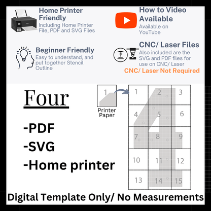 Marquee # (4) 48 inches tall x 23 in wide Template (NO MEASUREMENTS)