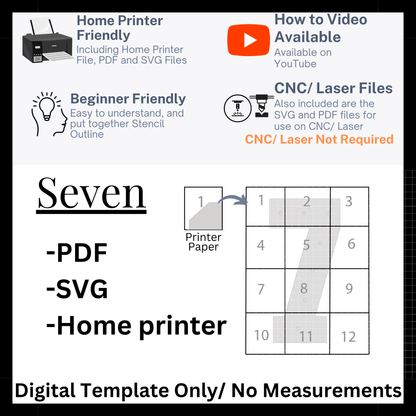 Marquee # (7) 36in tall x 23in wide Template (NO MEASUREMENTS)