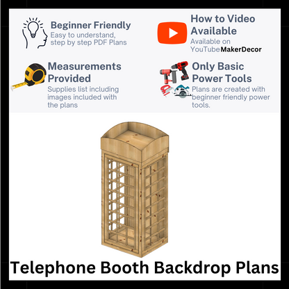 Telephone Booth Backdrop Plans DIY