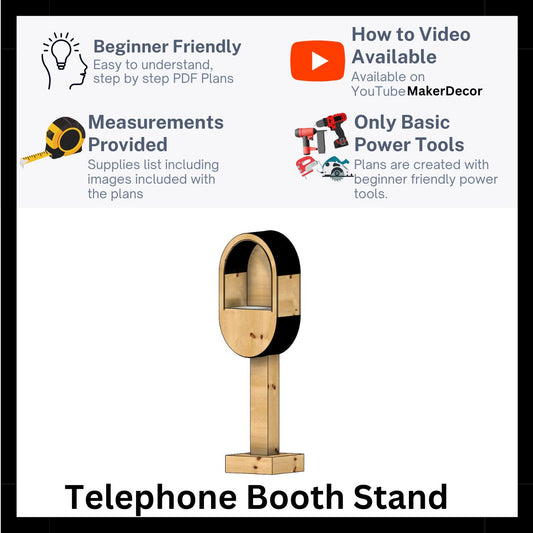 Telephone Stand Booth Backdrop Plans DIY