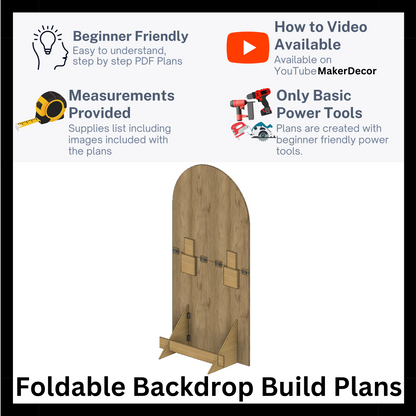 Foldable Backdrop PLANS with Measurements