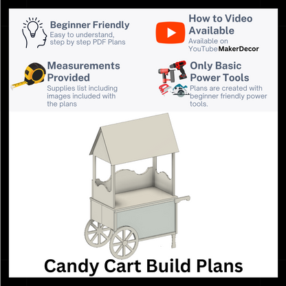 Foldable Candy Cart Digital Plans PDF