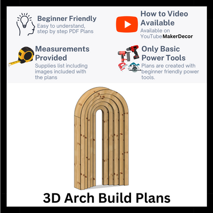 3D arch PLANS with Measurements