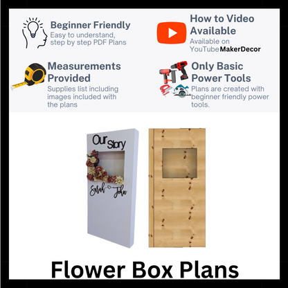 Flower Box Backdrop PLANS with Measurements