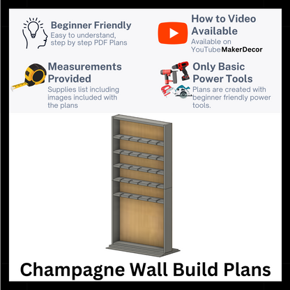 Champagne Backdrop PLANS with Measurements