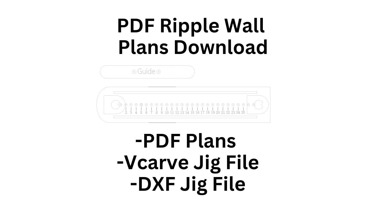 Planos de pared ondulada SOLAMENTE - Se requiere JIG - Descarga DIGITAL (Estos son solo planos sobre cómo construir usted mismo - Jig no está incluido)