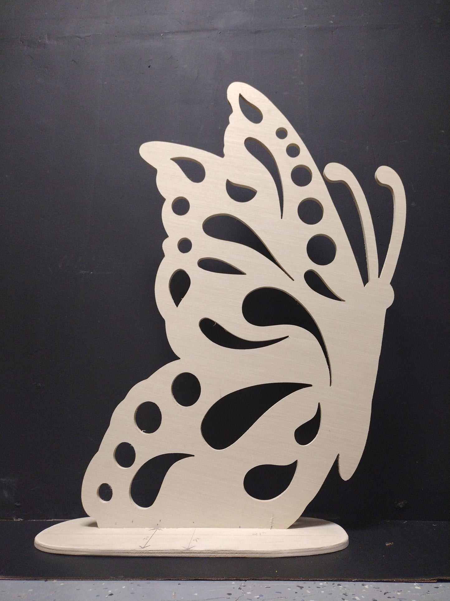 Butterfly Single 36 inch and 48 inch tall Template and SVG File