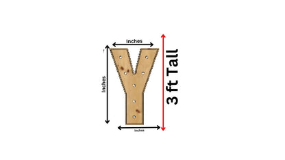 Marquee Letter (Y) Full Measurement Plans 3ft Tall