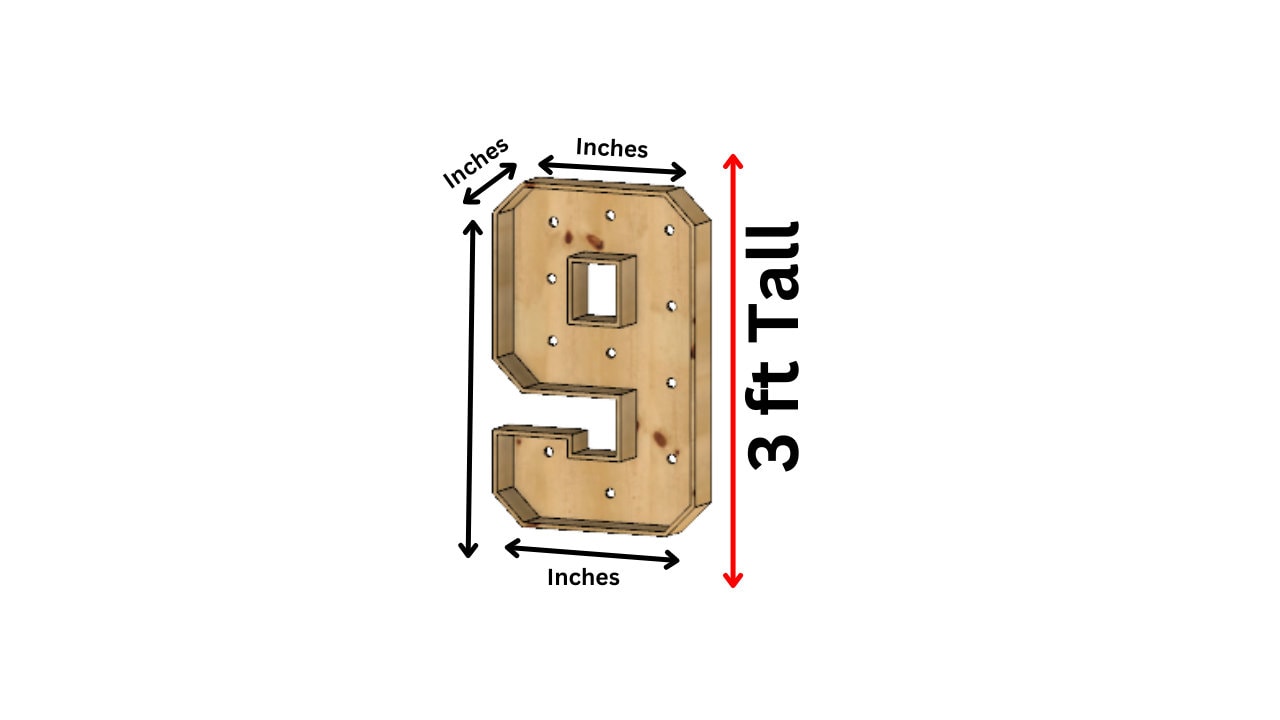 Marquee #9 Full Measurement Plans 3ft Tall