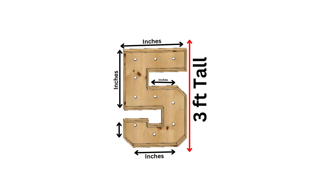 Marquee Package #0-9 Full Measurement Plans 3ft Tall Directions Digital Download