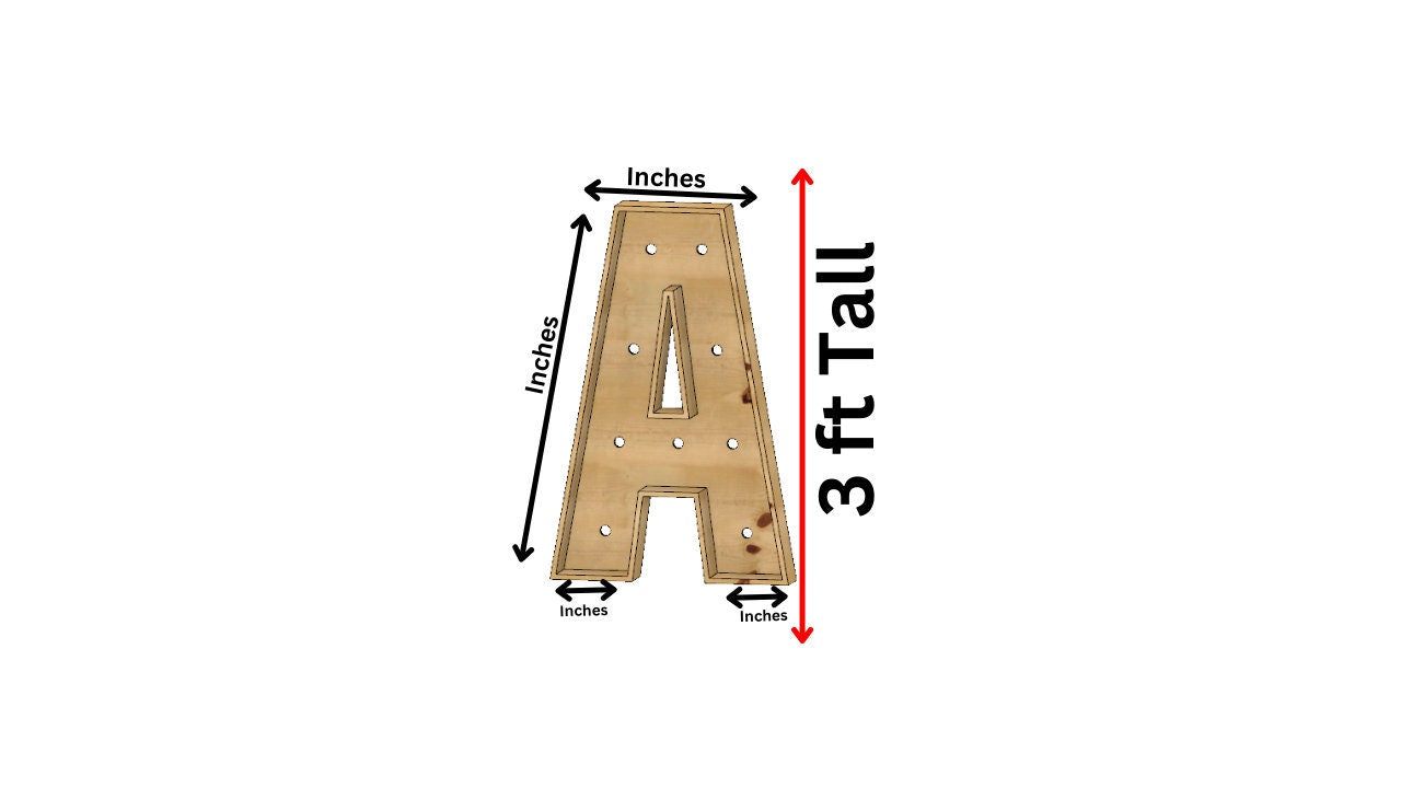 Marquee Package (MARRY ME) Full Measurement Plans 3ft Tall Directions Digital Download